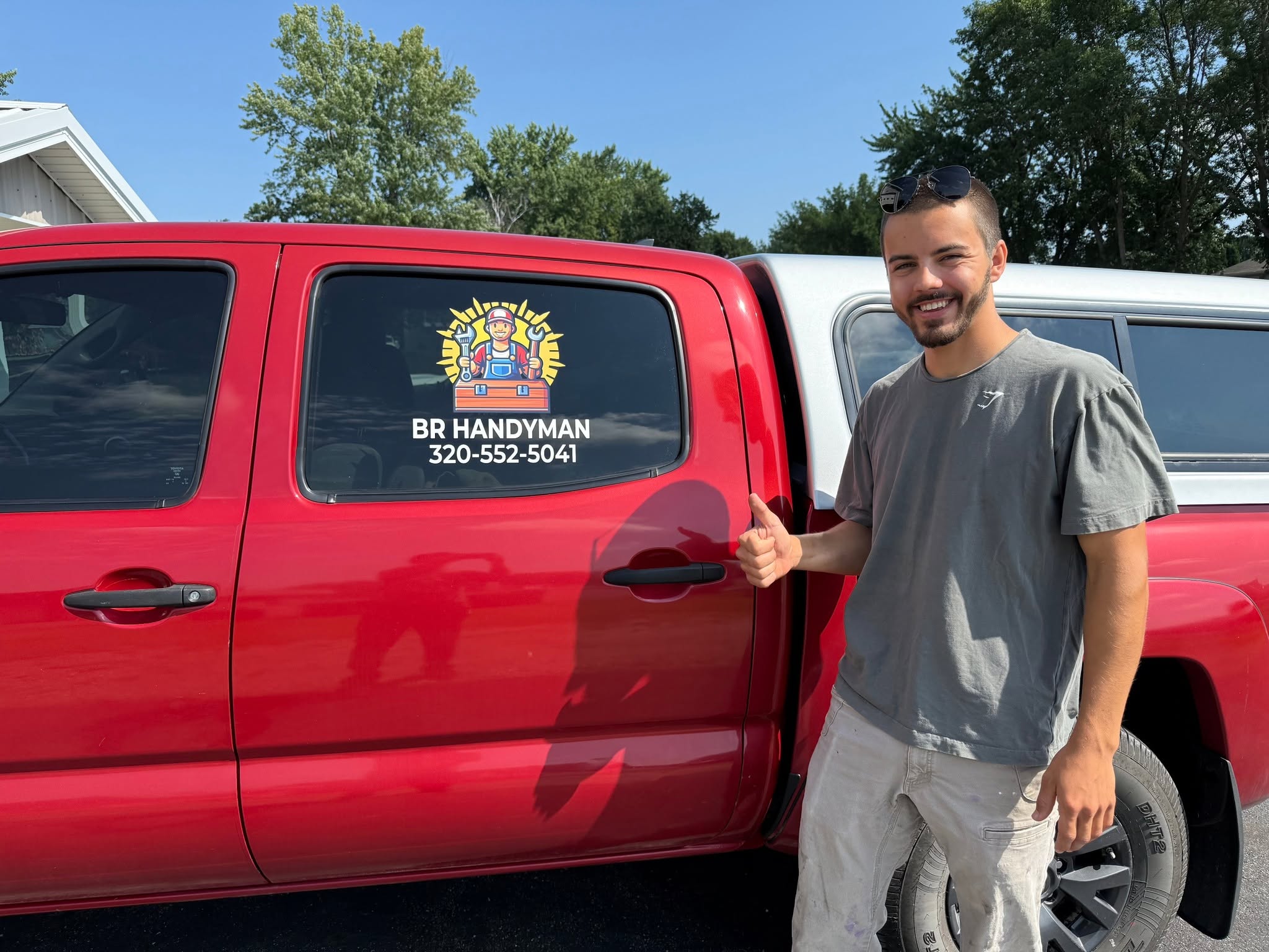 Ben Riewer with the BR Handyman truck