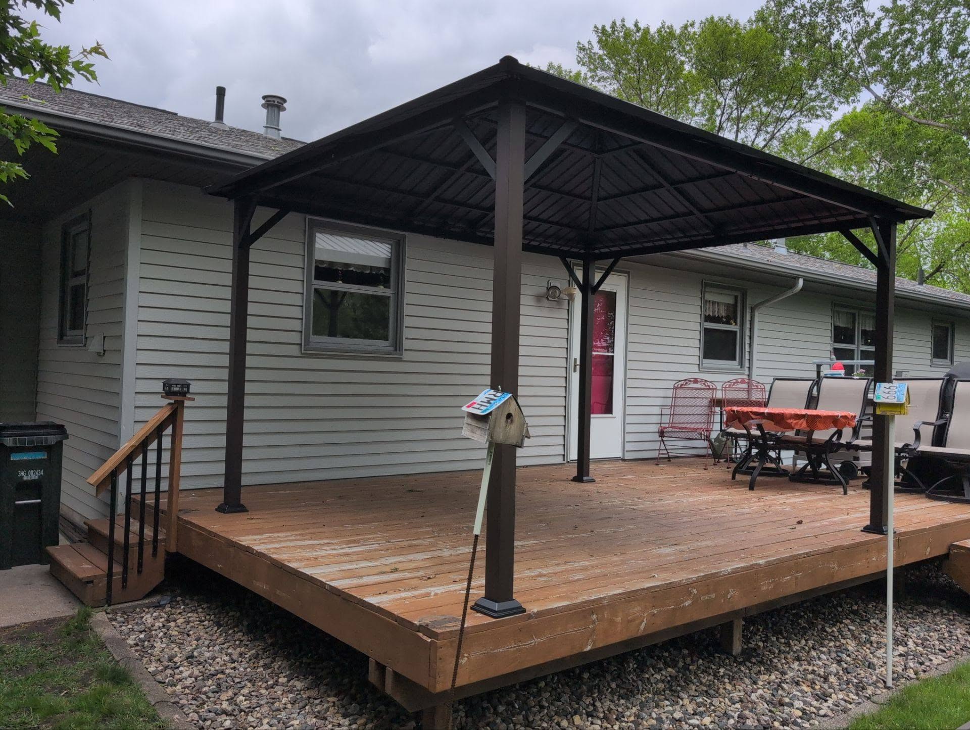 Custom covered deck build
